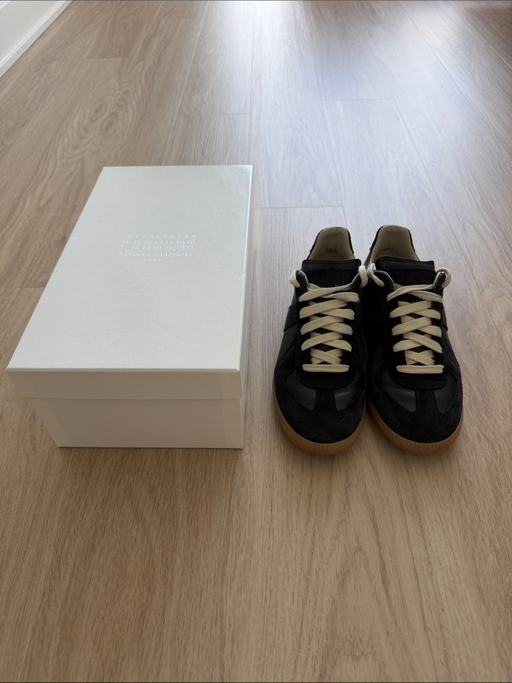 Maison Martin Margiela Black & Gum Low-Top Sneakers